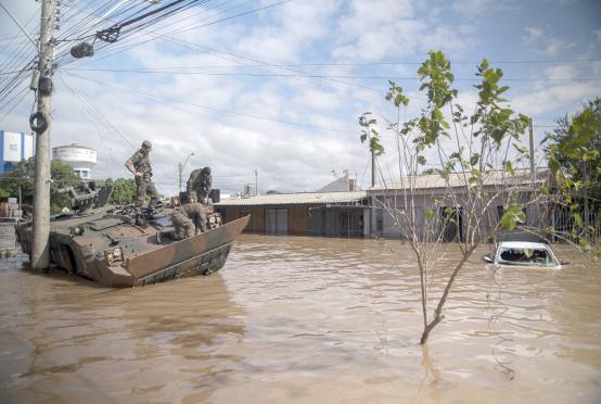 ဘရာဇီးရေကြီးမှုအတွင်း ထိခိုက်ပျက်စီးမှုများကို မေ ၉ ရက်တွင်တွေ့ရစဉ်(Photo:AFP)